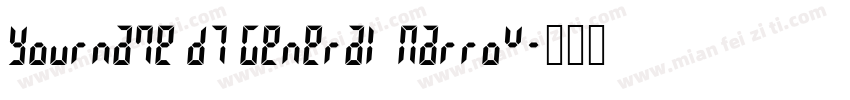 Yourname D7 General Narrow字体转换